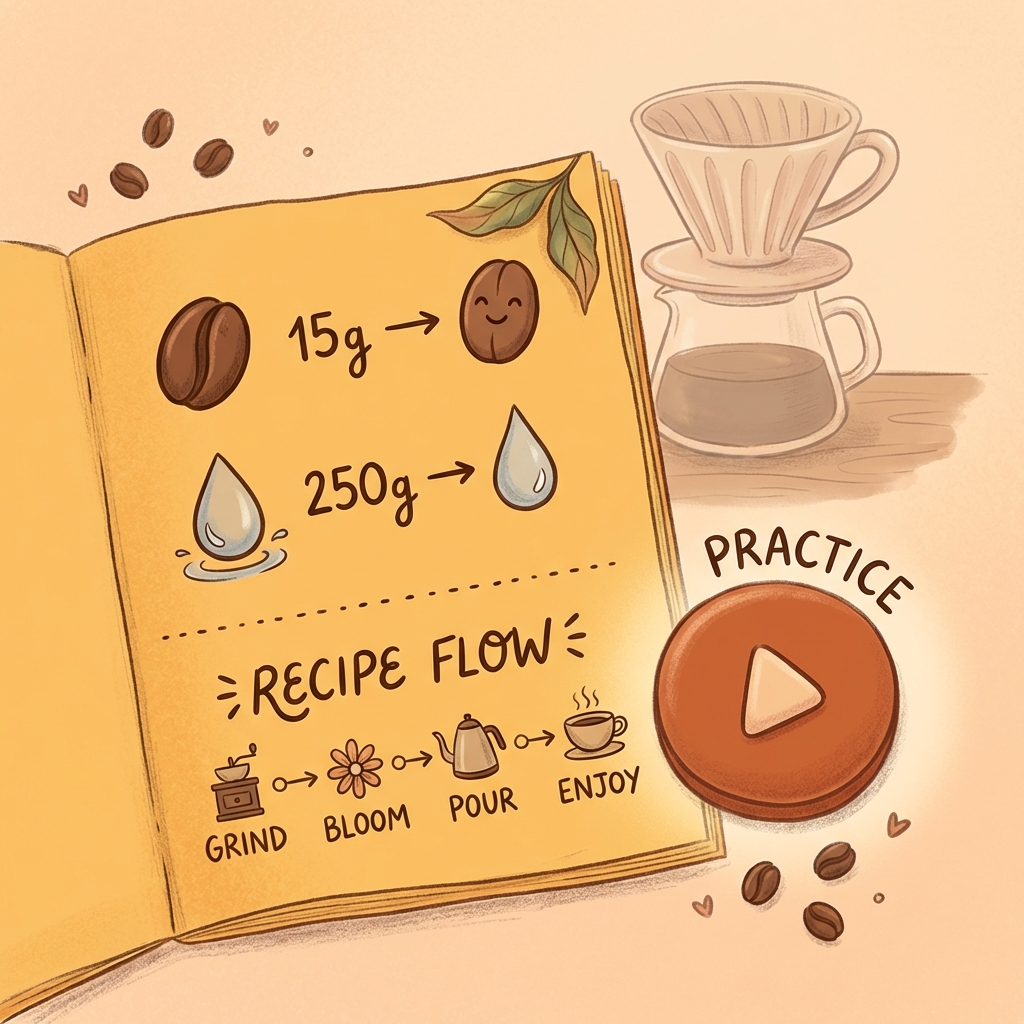 Recipe card and practice tools